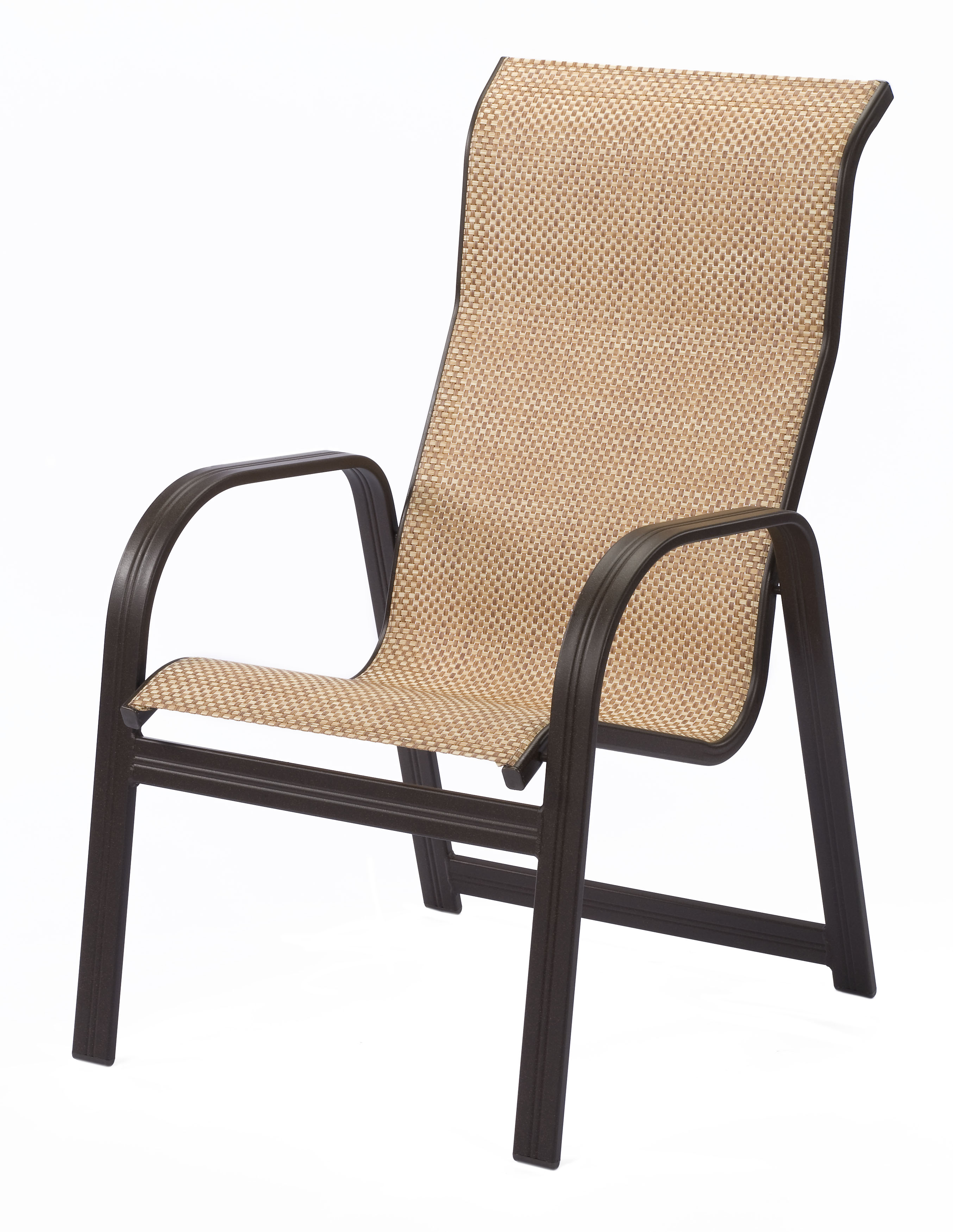 Cabo Sling High Back Aluminum Dining Arm Chair Et T Distributors